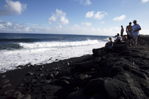 Kalapana new black sand beach.