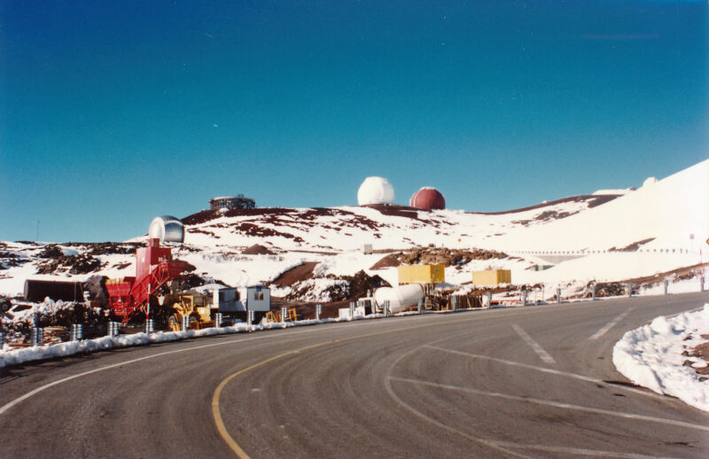 Snow on the top of Mauna Kea Summit