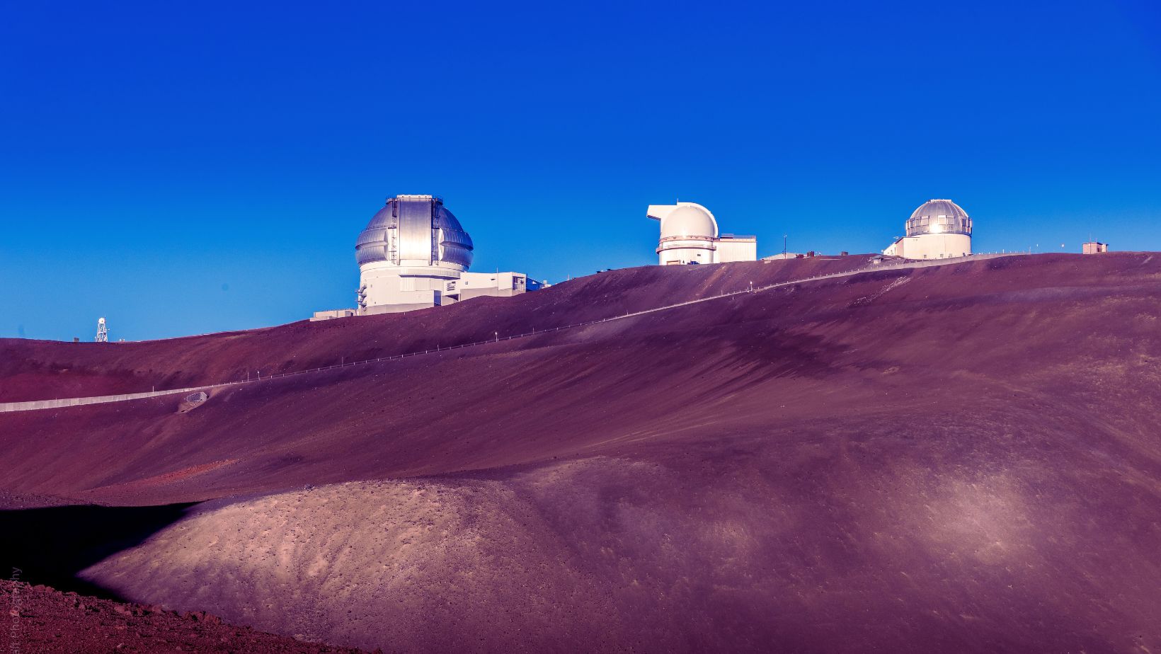 Mauna Kea Summit with telescopes