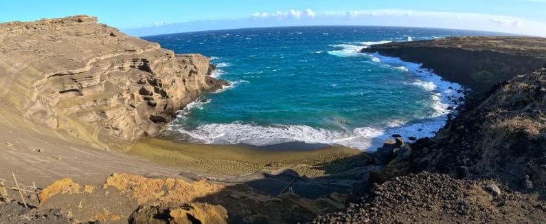 Green Sand Beach crater