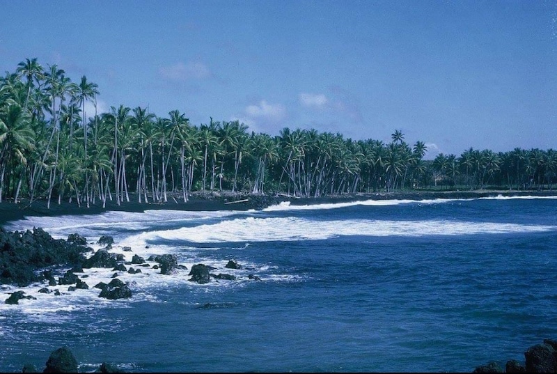 Old Kalapana Kaimu Black Sand Beach